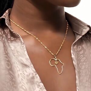 Africa heart necklace